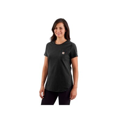 Carhartt Force Relaxed Fit 106650 t-shirt i sort med brystlomme