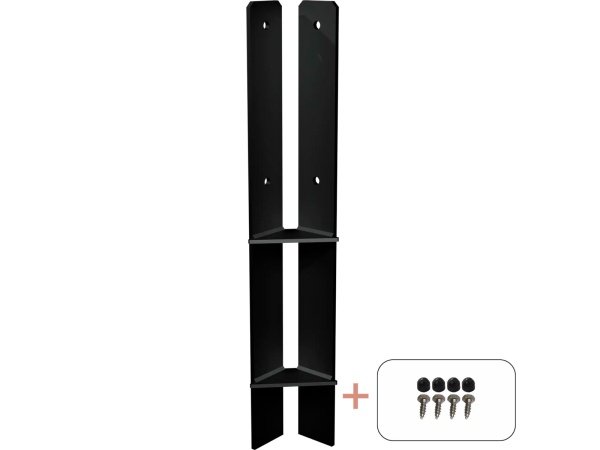 Plus hjørne stolpefod m/skruer