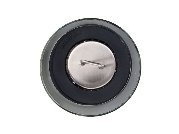 Morsø Bel bioethanol lampe i sort. Billedet viser produktet tændt.