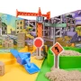 Kinetic Sand byggeplads. Nærbillede af produktindhold
