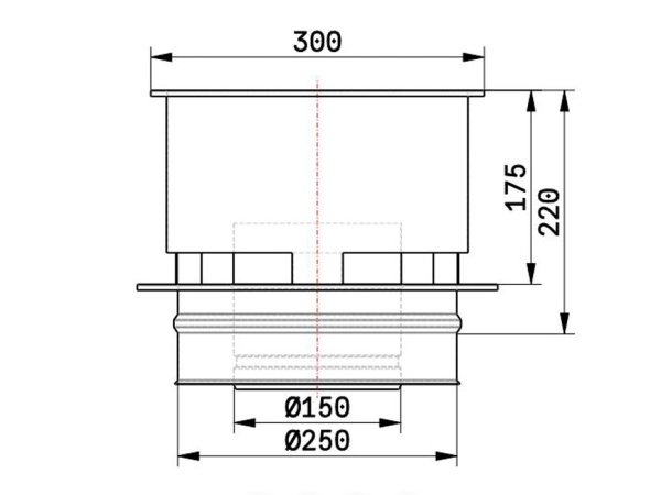 Schiedel skorstenshætte PMS50. Produkt vises