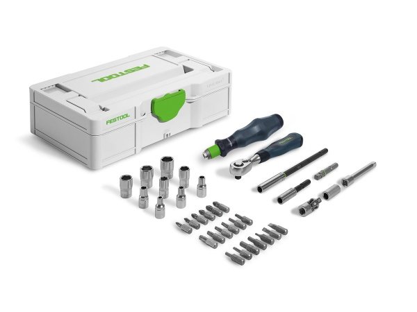 Festool skraldesæt SYS3 S76-1/4”-CE RA Festool skraldesæt SYS3 S76-1/4”-CE RA med 36 dele til Systainer3 rack