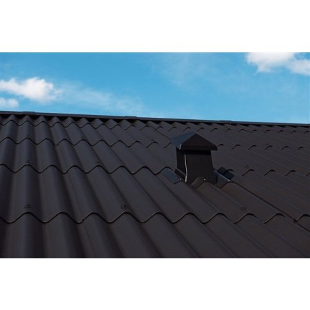 Bølgeplade sortblå B7