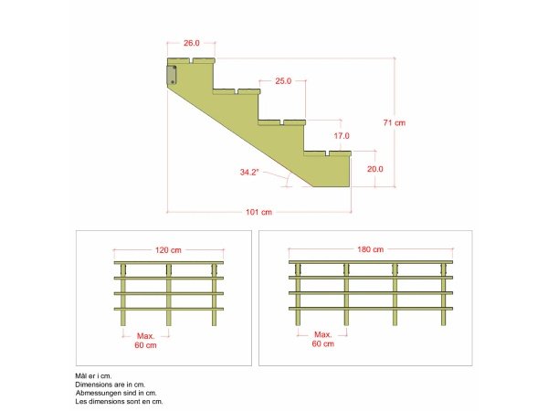 Plus terrassetrappe 4 trin