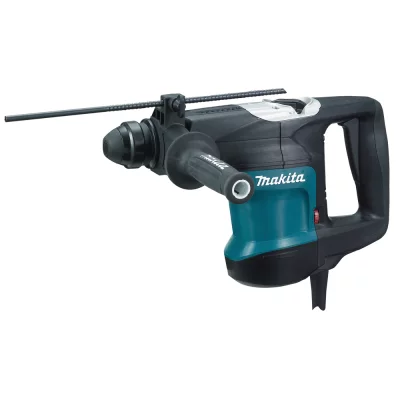Makita bore-/mejselhammer 850W&nbsp;HR3200C. Produktet ses fra siden.