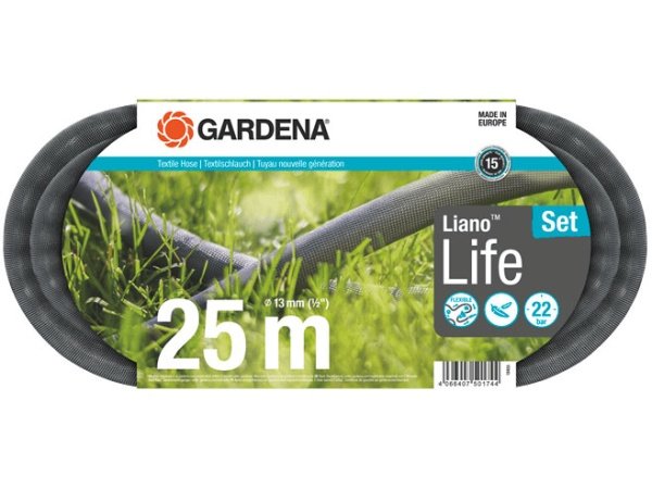 Gardena Liano tekstilslange Gardena Liano tekstilslange på 25 m. Billedet viser produkt i emballage.