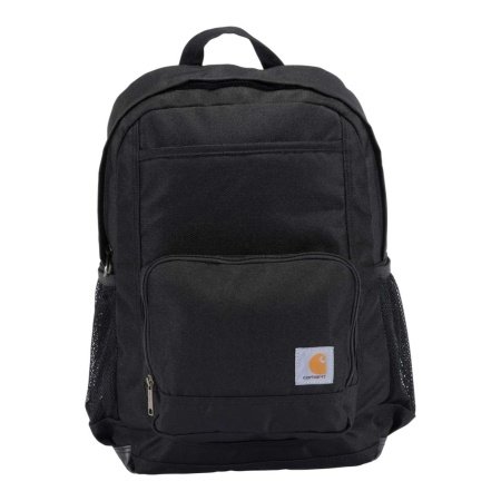 Carhartt Single Compartment rygsæk 23L i sort og vandafvisende materiale. Billedet viser hele produktet.