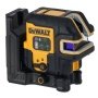 Dewalt USB-C Krydslinjelaser + 5 punkt, grøn laser. Billedet viser produktet fra en anden skrå vinkel.