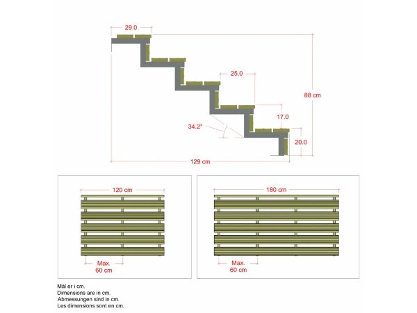 Plus terrassetrappe 5 trin
