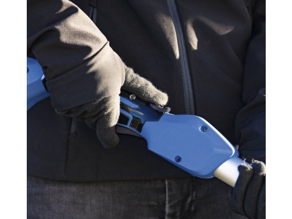 Scheppach multitool m/teleskophækkeklipper/kædesav, C-PHTS41. Billedet viser produktet og tilbehør med hvid baggrund