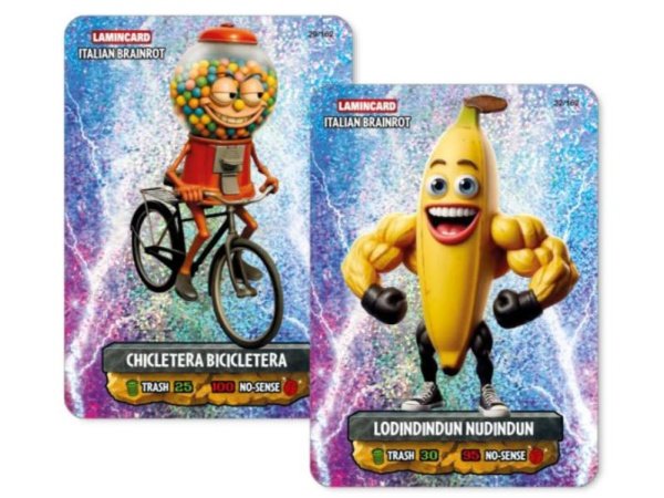 Brainrot Collectible Cards 5-pakke Wave 2 10-4.dk Pakke med Brainrot Collectible Cards Wave 2 (5 kort) – 4 standard + 1 specialkort – samlerkort 10-4.dk