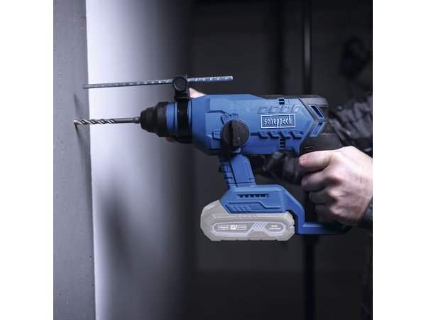 Scheppach bore-/mejselhammer BC-RHD230-X 20V solo. Billedet viser produktet med hvid baggrund.