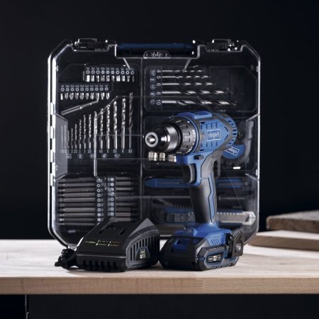 Scheppach boremaskine sæt C-DTB74/1-X 2,0Ah. Billedet viser produktet med hvid baggrund.