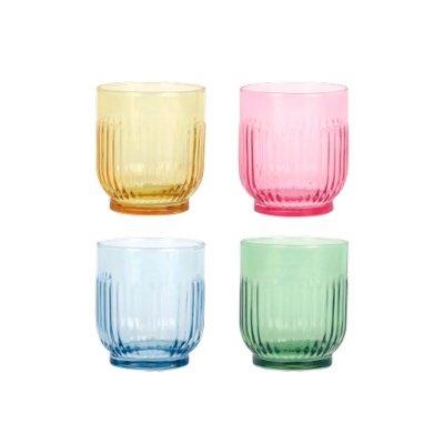 Aida drikkeglas 4 stk, mixed farver, 33 cl. Billedet viser produkt med hvid baggrund.