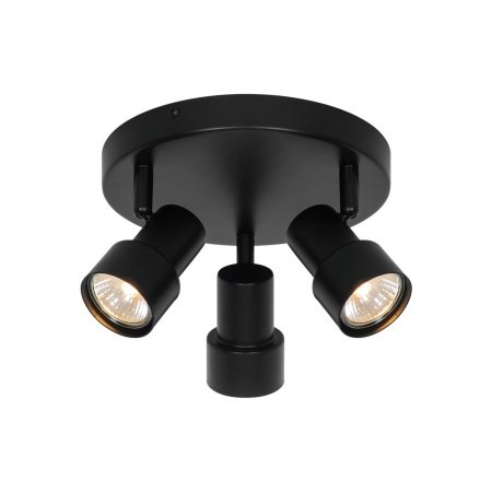 Nordlux Boston 3-rondel loftlampe sort. Billedet viser produktet med hvid baggrund.
