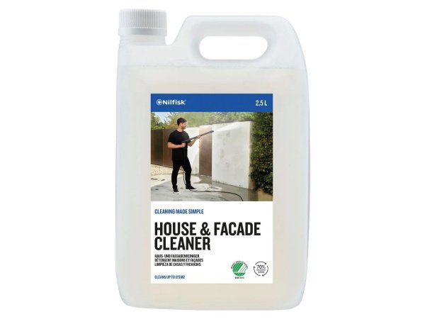 Nilfisk facaderens 2,5 liter. gør det nemt at vedligeholde udendørs overflader som murværk, træværk, tage og fliser.