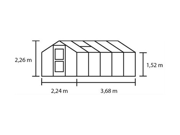 Juliana Compact 8,2m² drivhus