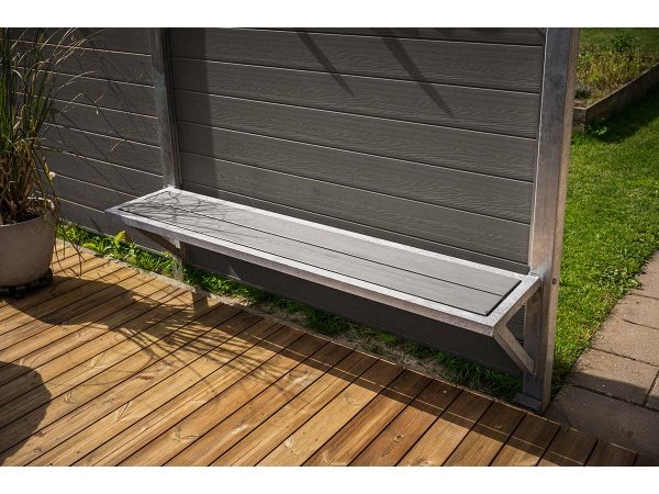 Wimex hegnsbænk koksgrå