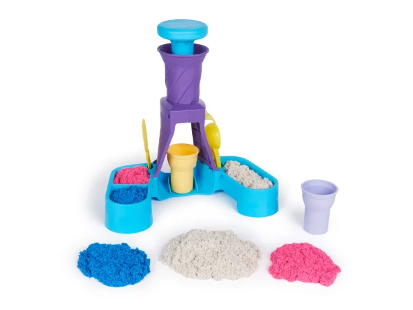 Kinetic Sand isvaffelsæt. Produkt vises i indpakning