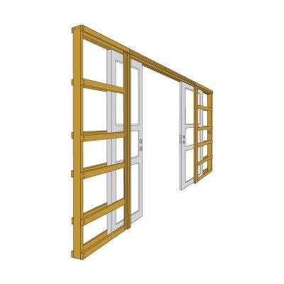 Swedoor skydevægselement t/2stk skydedøre Swedoor skydevægselement t/2stk skydedøre