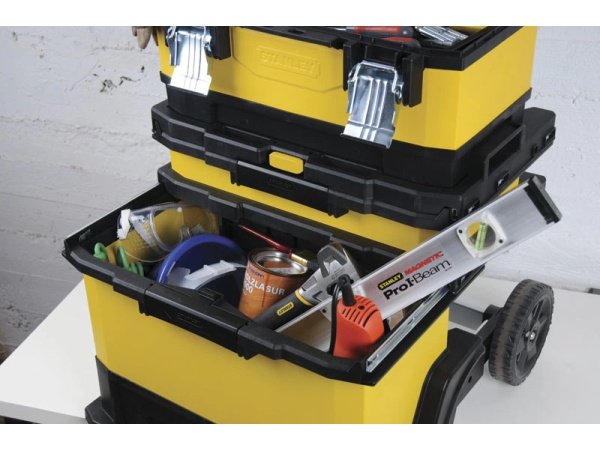 Stanley værkstedsvogn gul/sort