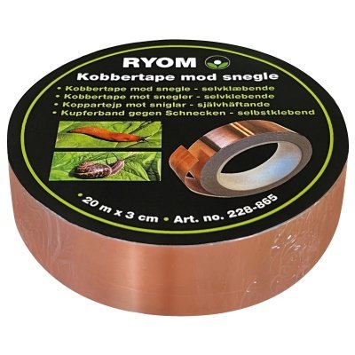 Ryom snegletape kobber, produkt set forfra