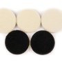Maxshine Mini 12V polermaskine kit. Billedet viser hvide poleringspuder.