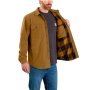 Carhartt skjortejakke 105419B33 med knapper. Billedet viser produktets inderfor.
