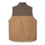 Carhartt Rugged Flex™ Montana vest i lysebrun. Billedet viser vesten bagfra.