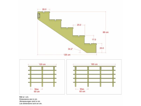 Plus terrassetrappe 5 trin