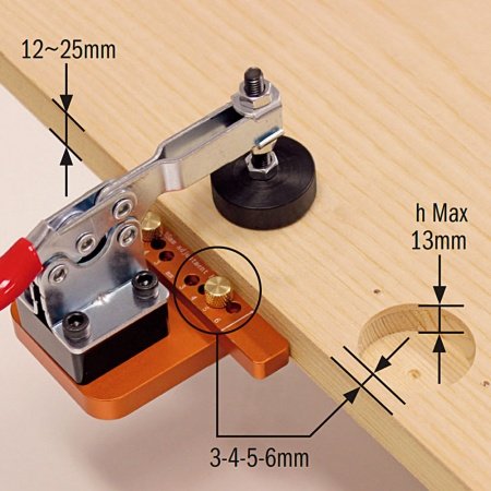 CMT skabelon t/hængsler CMT skabelon t/hængsler 35mm huller