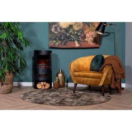Eurom Orsa Elpejs 2000W 42x42x85cm, sort. Miljøbilledet viser produktet forfra.