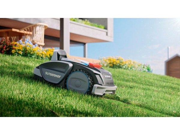 Sunseeker V3 robotplæneklipper. Produkt vises