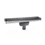 Purus Line Rib afløbsrendesæt m/Ø75mm vandret udløb