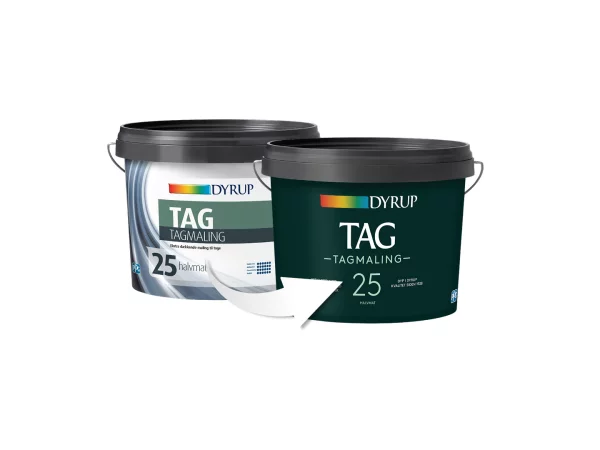 10ltr Dyrup tagmaling 25 halvmat - sort 