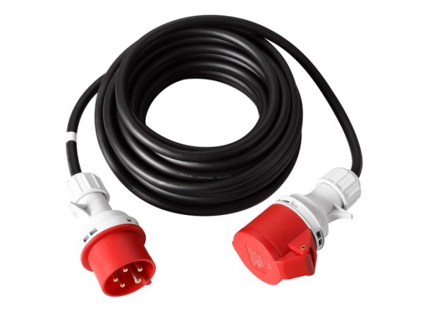 Unite forlængerkabel 10 m 5g1,5 CEE 5p 16a med fasevender rød