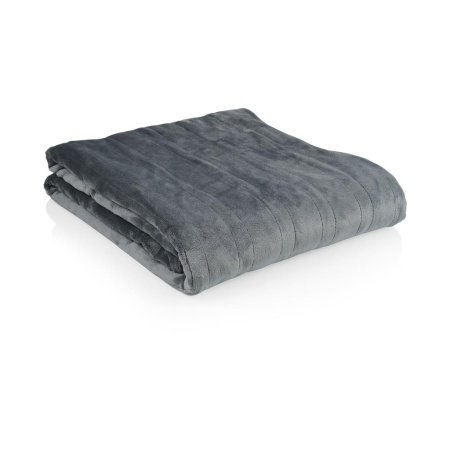 Tristar BW-4780 elektrisk varmetæppe Tristar BW-4780 elektrisk varmetæppe i grå fleece, 80W, størrelse 160x130 cm, med justerbare varmeindstillinger. Billedet viser hele produktet.