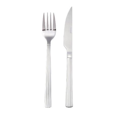 Aida Groovy steakbestiksæt Aida Groovy steakbestiksæt 8 dele, kommer i gaveæske. Billedet viser produktet med hvid baggrund.
