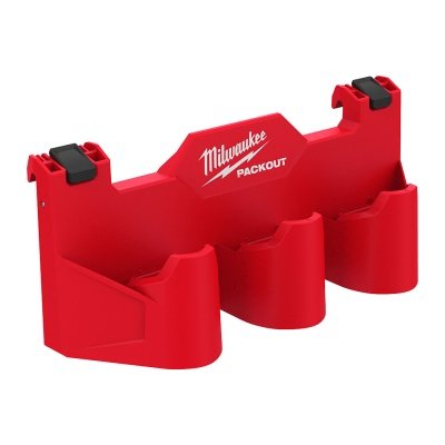 Milwaukee PACKOUT batteriholder til M12 batterier. Billedet viser produktet med hvid baggrund.