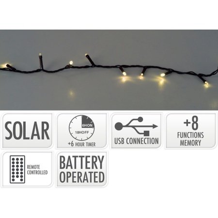 Haarhr & Co Solar LED lyskæde 10 meter Haarhr & Co Solar LED lyskæde 10 meter, 240 lys. Billedet viser emballagen.