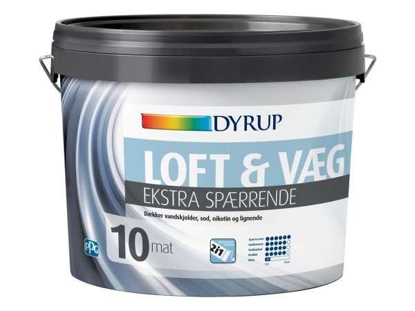Dyrup væg & loft 10 mat hvid