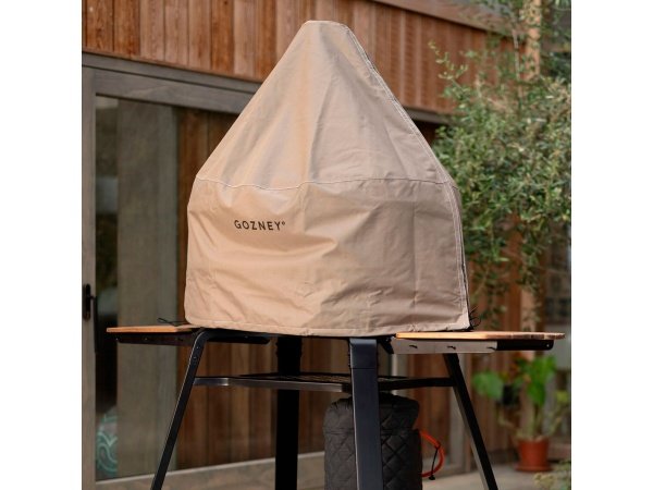Gozney Dome Gen 2.0 XL betræk i beige. Billedet viser produktet forfra.
