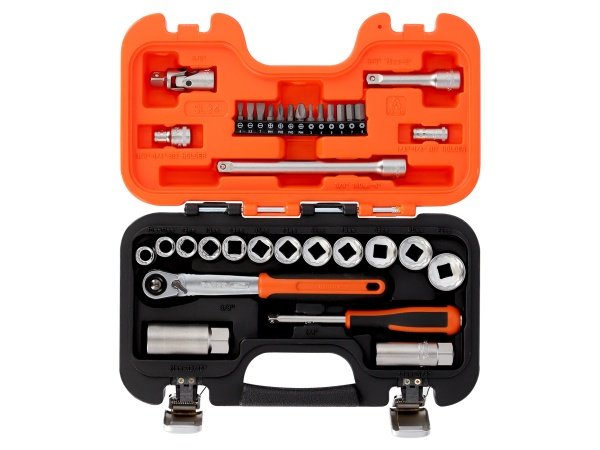 Bahco SL34 3/8” topnøglesæt - 34 dele. Bahco SL34 3/8” topnøglesæt - 34 dele.