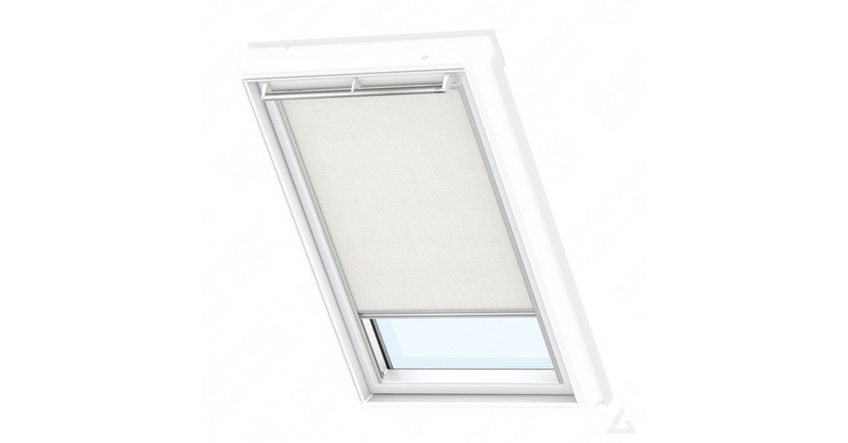 Bestil Velux rullegardin RSL 1028S hvid solcelledrevet til ovenlysvindue