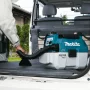Makita 18V støvsuger. Produkt vises i miljø med model