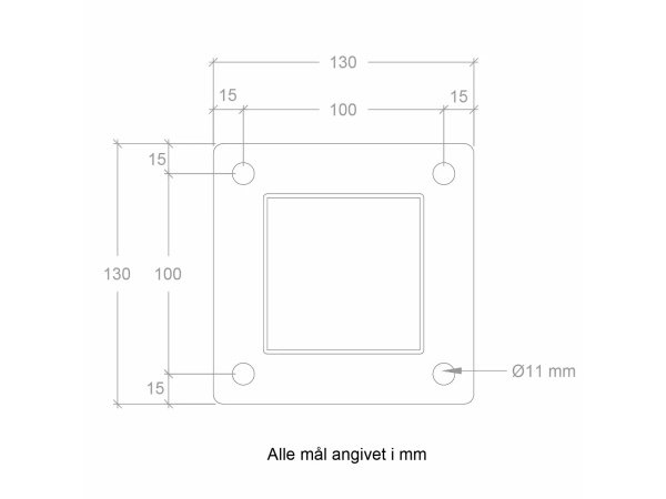 Plus stålstolpe m/fod