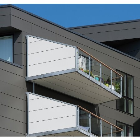 Rockpanel Colours 8 mm hvide facadeplader 10-4.dk Rockpanel Colours facadeplader 8 mm i brandklasse A2 hos 10-4.dk Brandbestandig og let at montere. Design din facade med frihed.