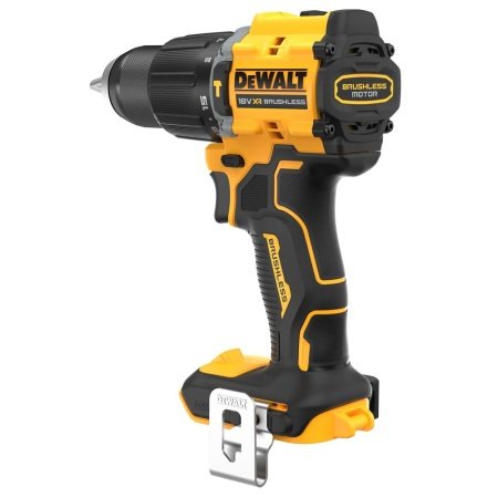 Dewalt 18V XR kulløs slagboremaskine Dewalt 18V XR kulløs kompakt slagboremaskine, Solo. Billedet viser produkt forfra.