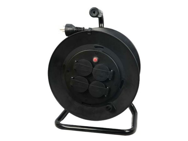 Unite kabeltromle m/jord 25 meter Unite kabeltromle m/jord 25 meter 4 udtag