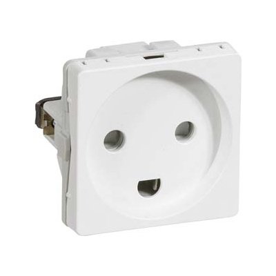 LK Fuga 2-polet stikkontakt med jord 1 modul hvid